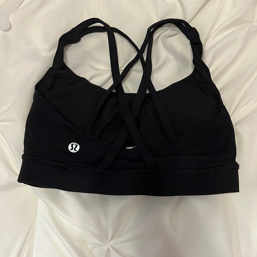 lululemon black energy bra